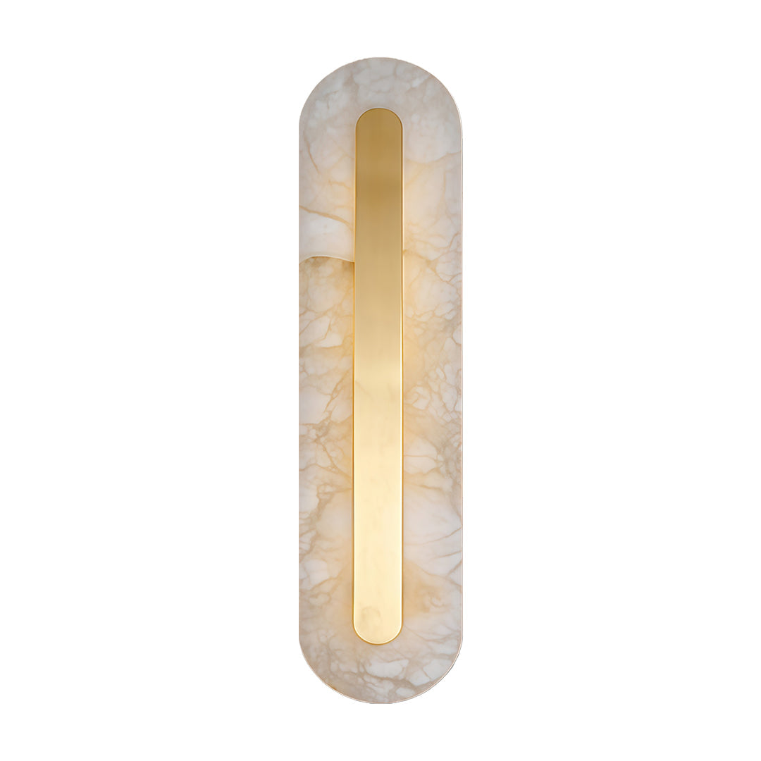 Cloud Stone Wall Sconce — Brass, Gold Finish, LED 3000K, Round or Square, Small or Large