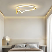 Minimalist Geometric LED Flush Mount — Iron, Silicone Shade, 3-Step Dimming (3000K–6000K), 16.5" or 20.5"