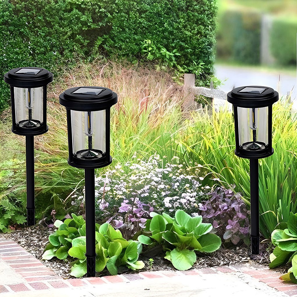 modern high efficiency solar led post lights for automatic outdoor pathway illumination