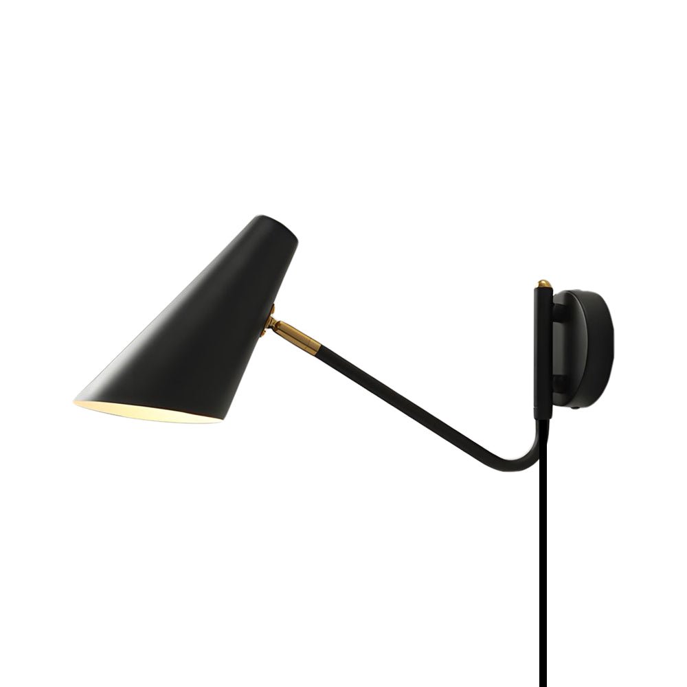 modern hoxton hanging wall sconce with conical shade 1 light