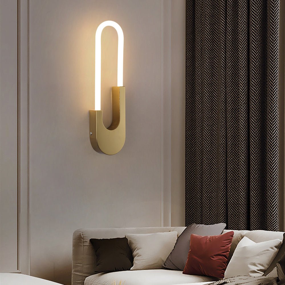 contemporary oval led wall sconces for indoor use 16 height gold and black