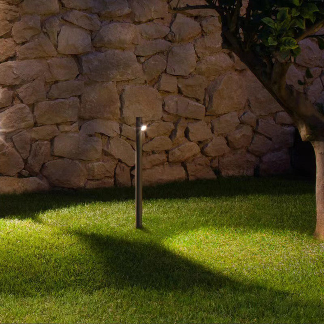 Bamboo Node LED Bollard Light — Aluminum, Black, IP65, 3000K, 23.6" or 35.4"