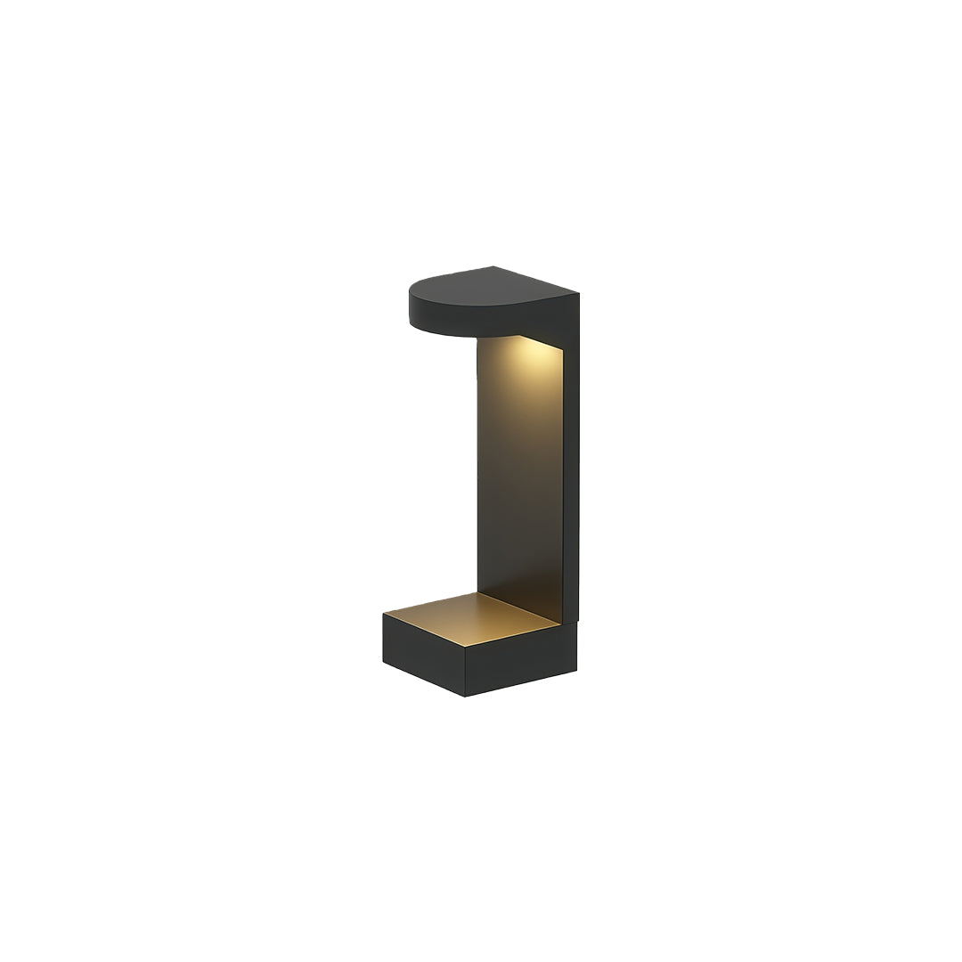 Minimalist Outdoor LED Bollard Path Light — Black Aluminum, Clear Glass, 10W, IP54, 300mm / 600mm / 800mm