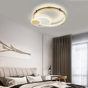 modern led ceiling light fixture with ring design and three step dimming