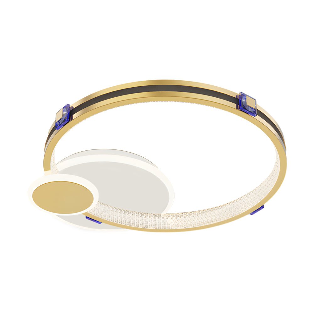 modern led ceiling light fixture with ring design and three step dimming