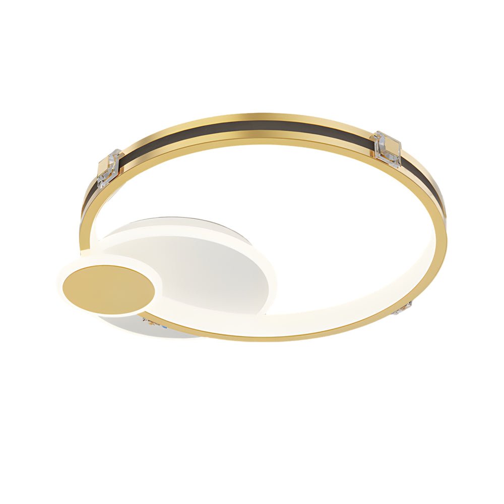 modern led ceiling light fixture with ring design and three step dimming