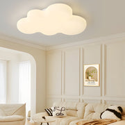 modern led ceiling lights with cute cartoon clouds and 3 step dimming in milky white