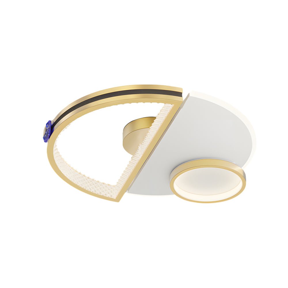 modern led ceiling lights with semicircular splicing and three step dimming