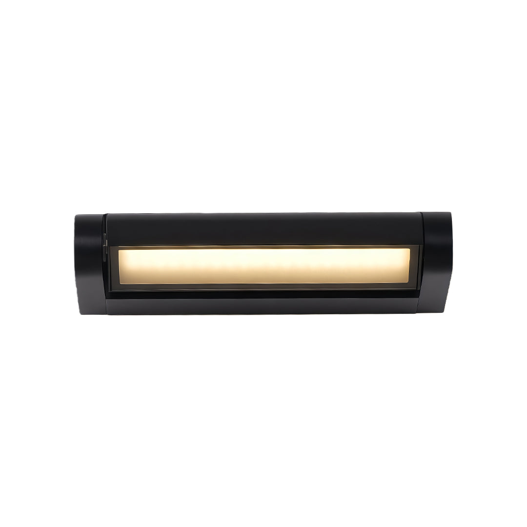 Rotatable Linear LED Wall Sconce — Black Aluminum, Acrylic Shade, 12W/18W/30W, 3000K/4000K/6000K