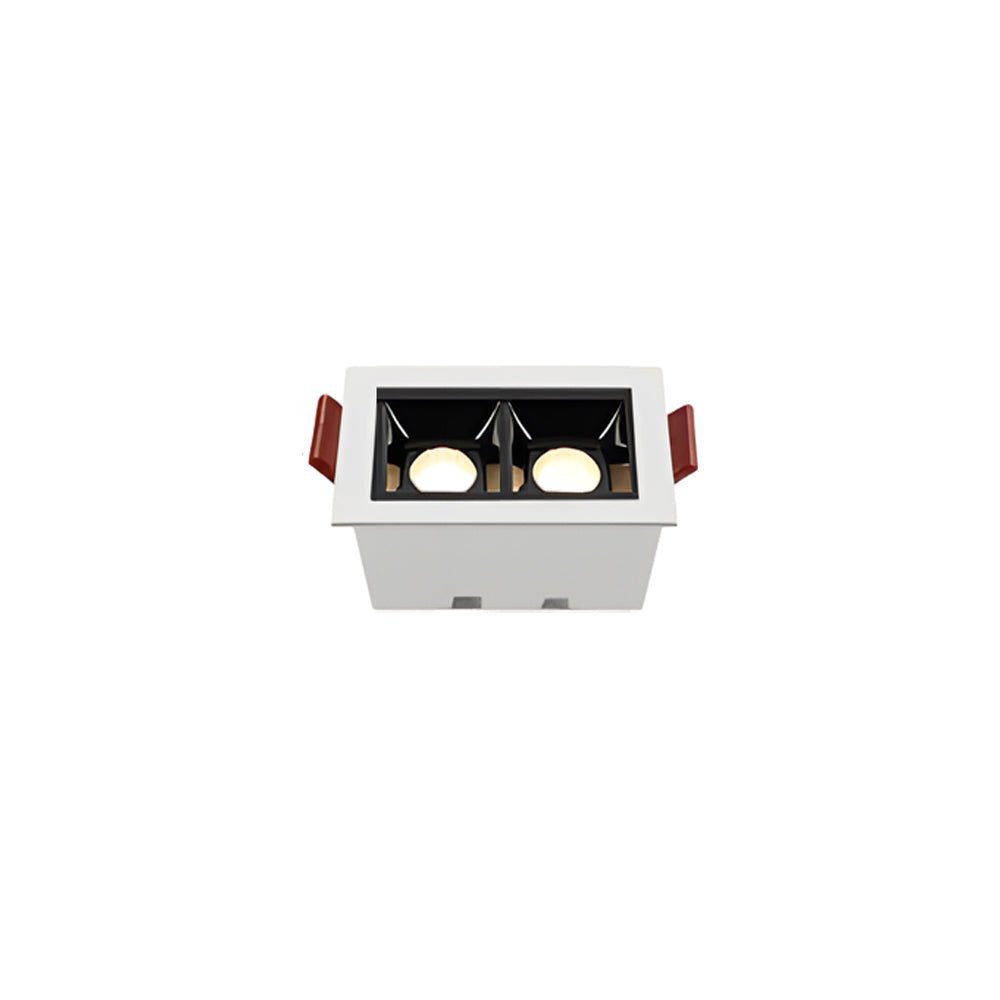 Linear Recessed Ceiling Downlight — Slim-Frame Matte Black or White, 1/2/5/10/15-Light, Anti-Glare LED