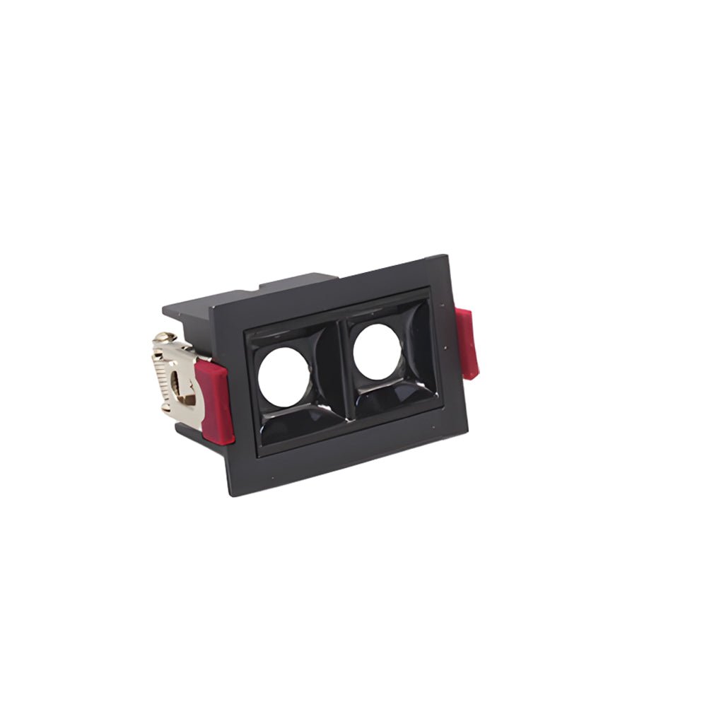 Linear Recessed Ceiling Downlight — Slim-Frame Matte Black or White, 1/2/5/10/15-Light, Anti-Glare LED