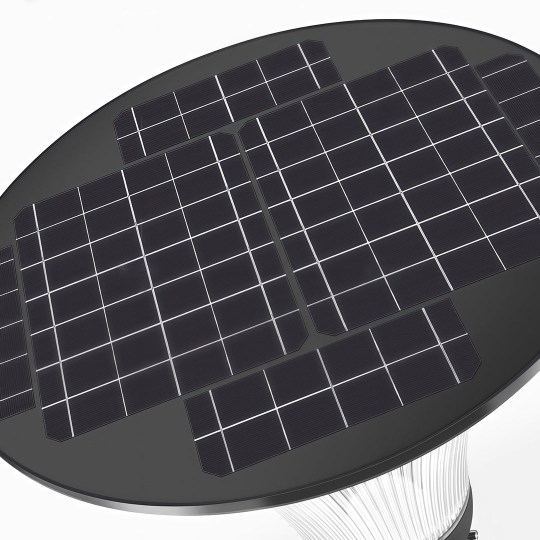 Commercial Outdoor Street Light — Die-Cast Aluminum, Solar 20W or Hardwired 50W LED, 20000mAh, IP65 Weatherproof