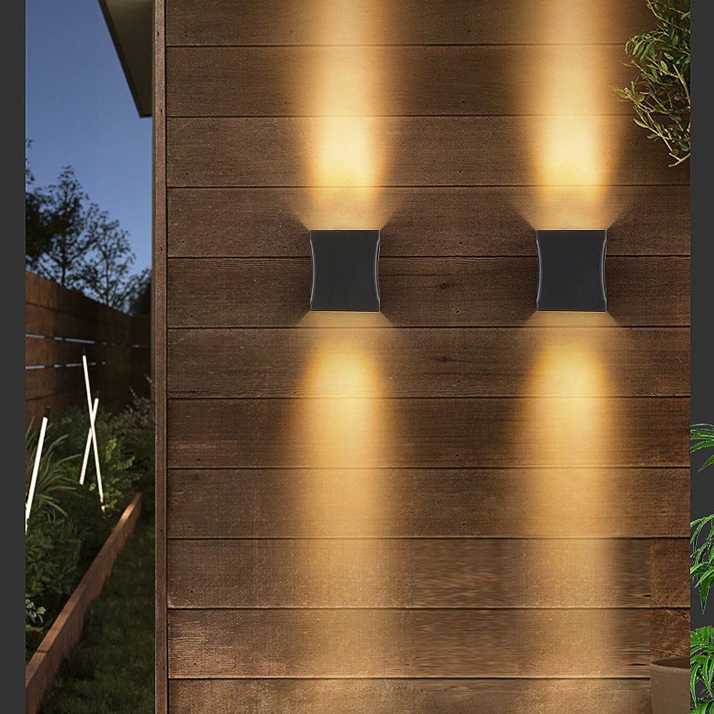 modern led up and down outdoor wall sconce stylish wall lighting