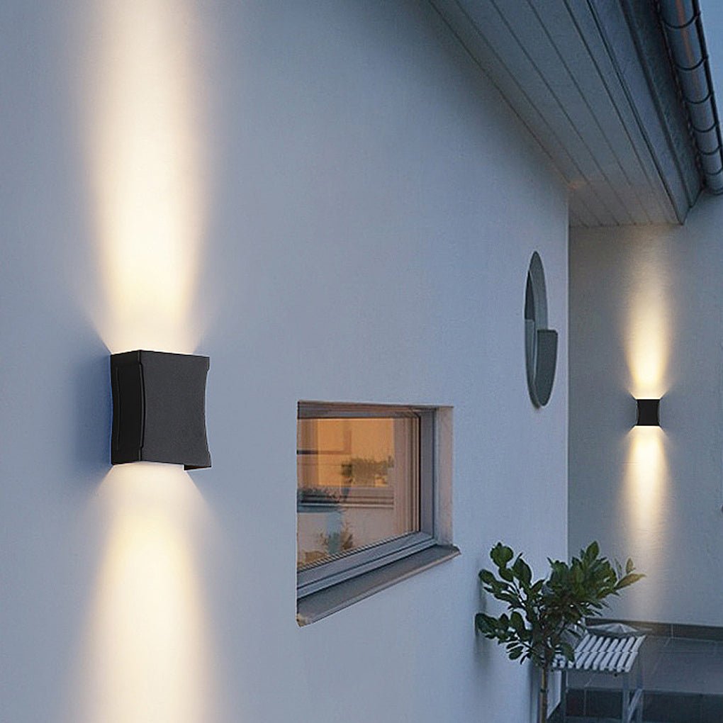 modern led up and down outdoor wall sconce stylish wall lighting