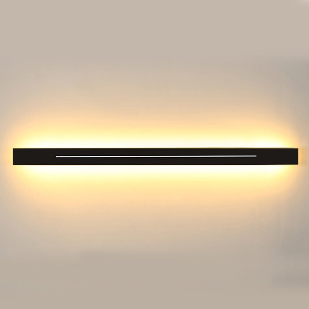 modern led wall sconces with long linear design and three step dimming
