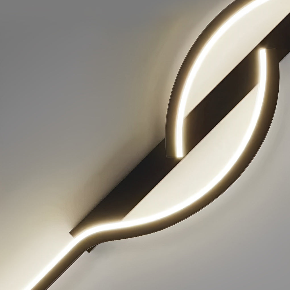 Modern Linear Wall Sconce — Black Aluminum, Silicone Diffuser, 3-Step Dimming, 5 Sizes