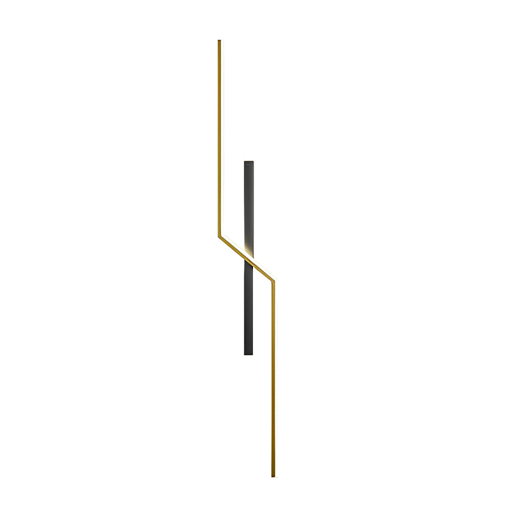 Linear Wall Sconce — Iron, Aluminum & Silicone, LED 3000K, 24"–47" Four Lengths, Black or Black Gold