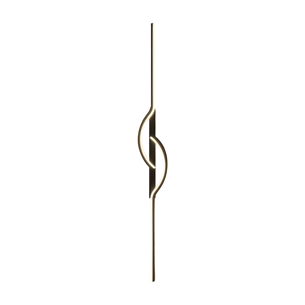 Modern Linear Wall Sconce — Black Aluminum, Silicone Diffuser, 3-Step Dimming, 5 Sizes