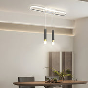 modern long circular three step dimming led ceiling light fixture hanging lamp