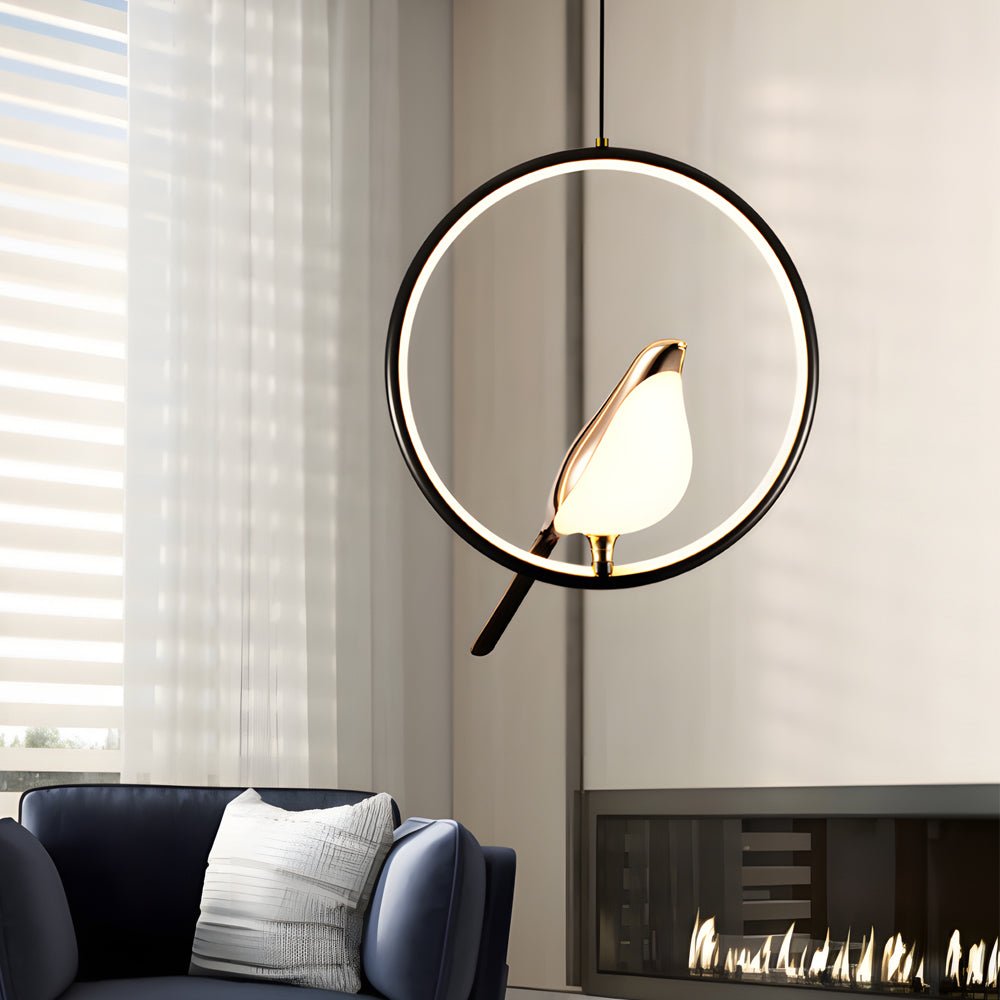 modern magpie pendant light circularoval ring design