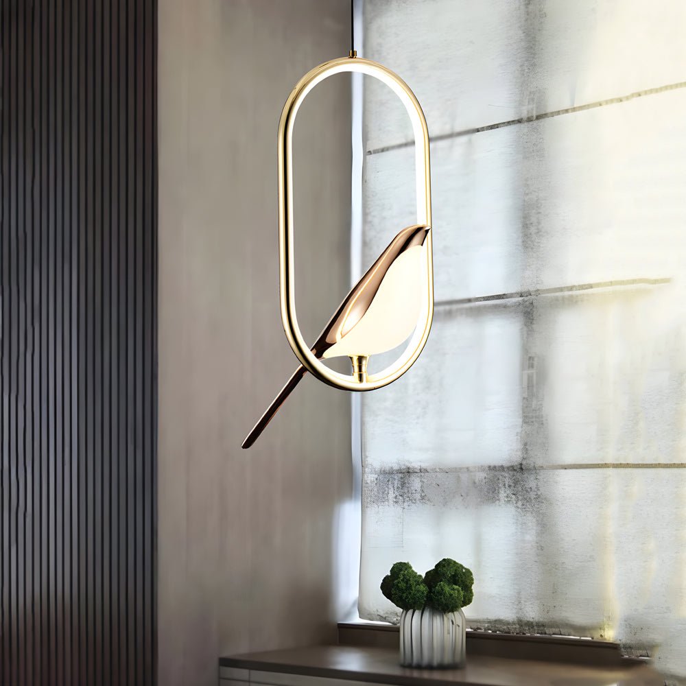 modern magpie pendant light circularoval ring design