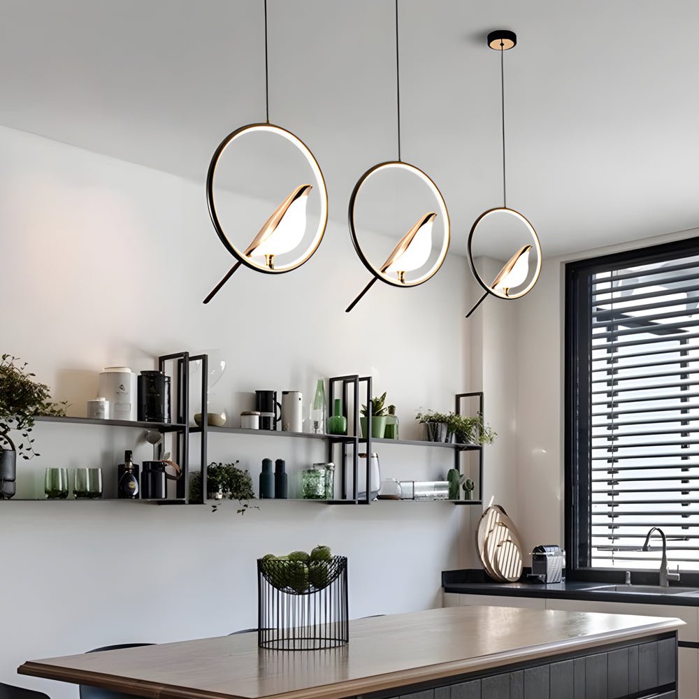modern magpie pendant light circularoval ring design