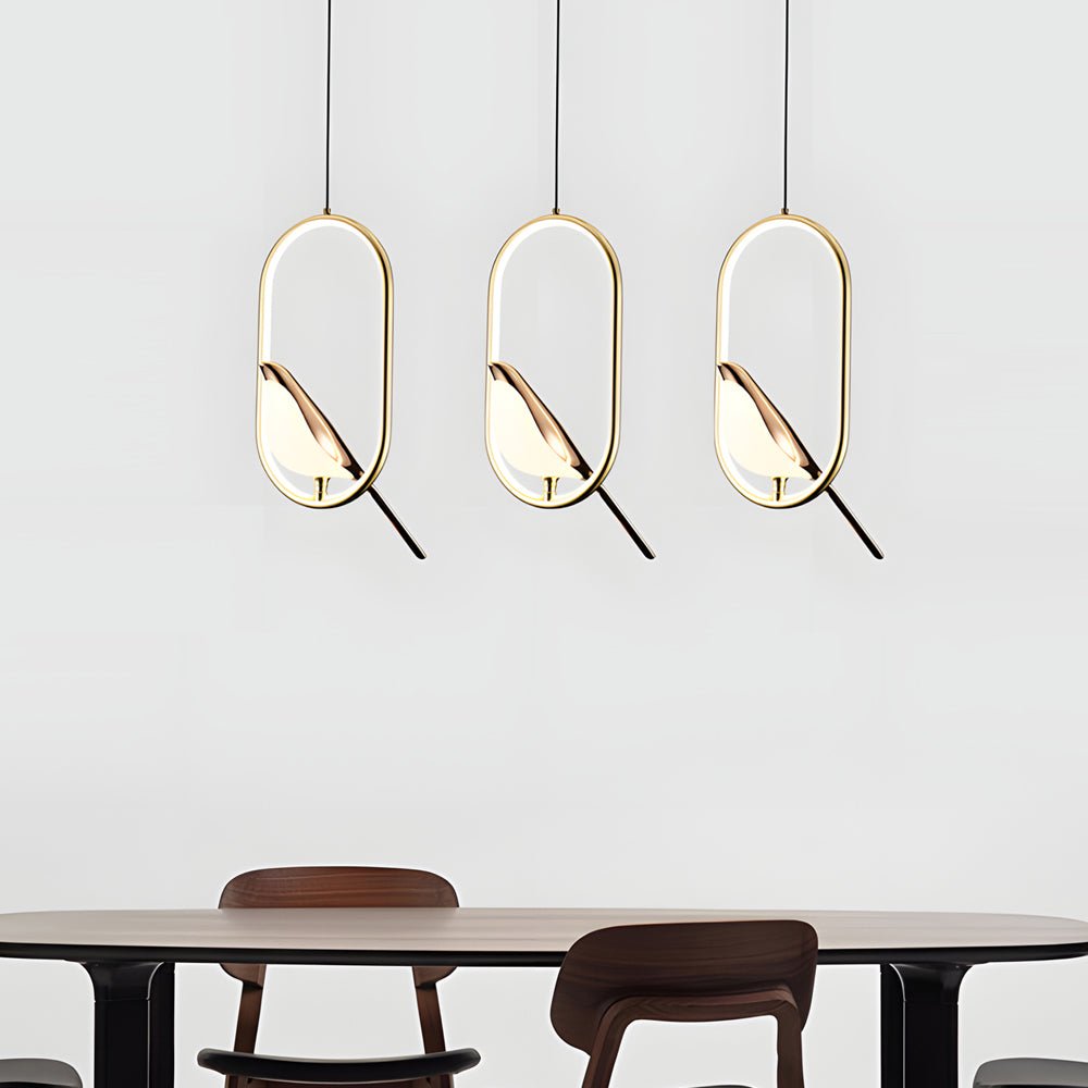 modern magpie pendant light circularoval ring design