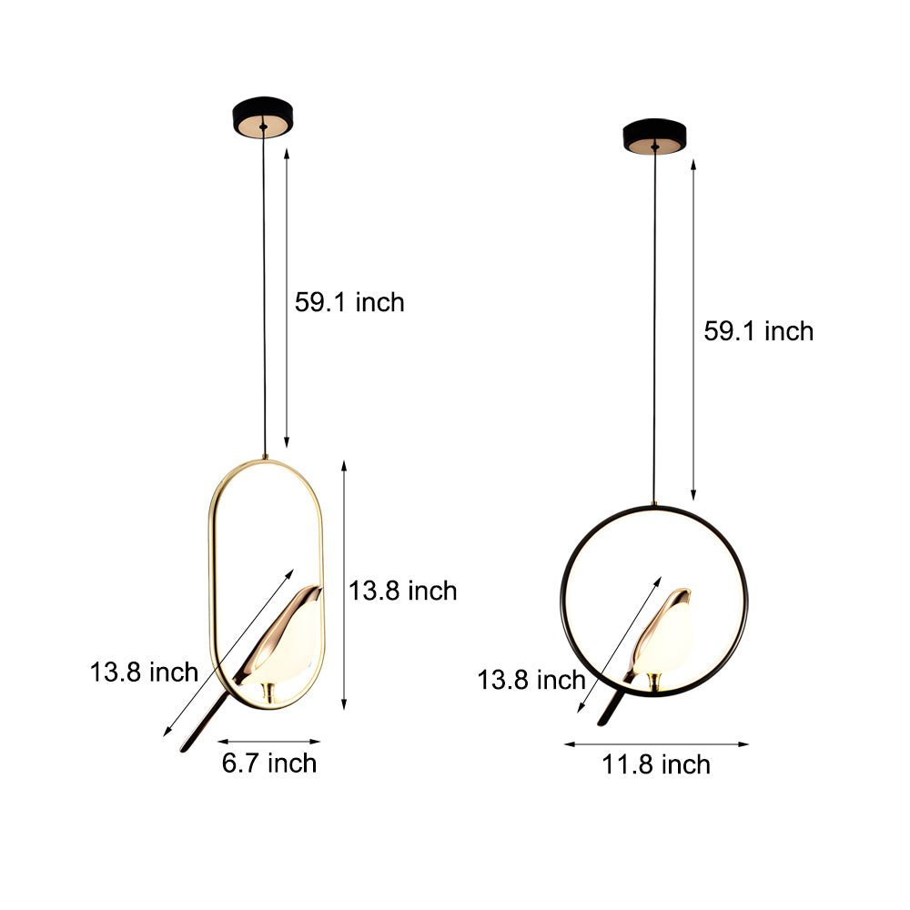 modern magpie pendant light circularoval ring design