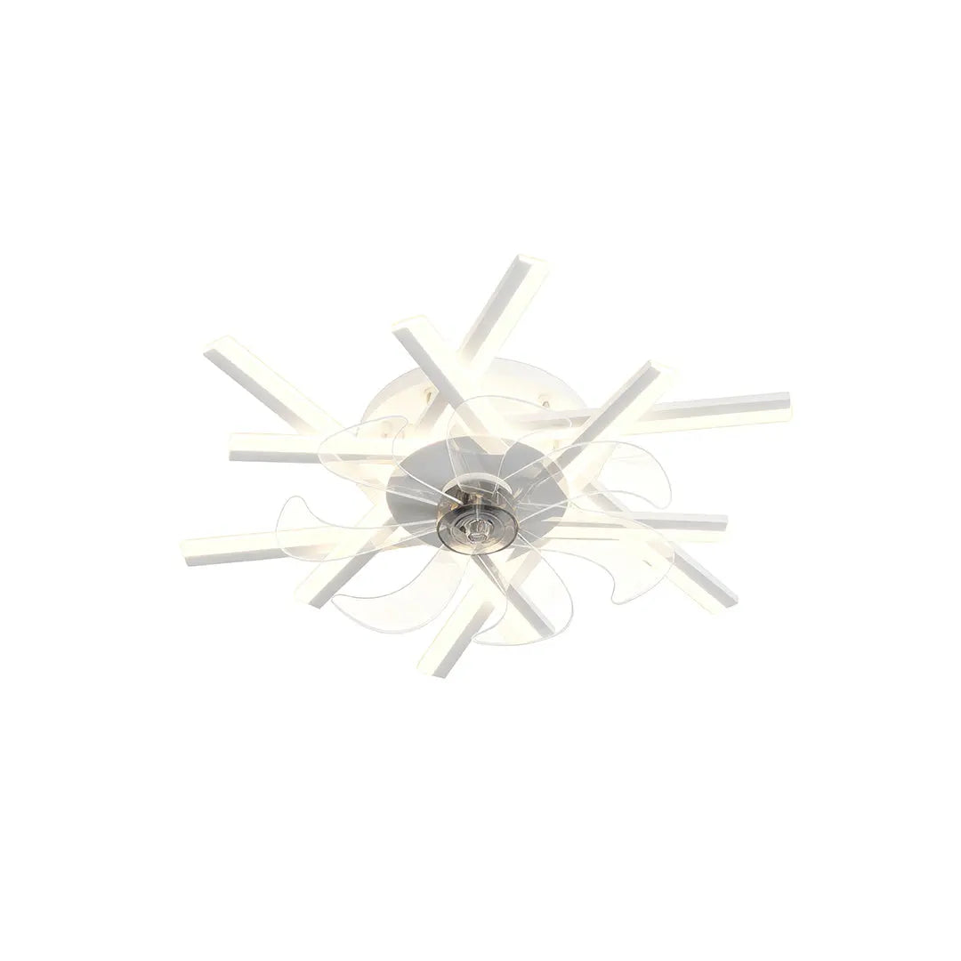 Industrial Metal Ceiling Fan with Light - Iron Body Design Luxe
