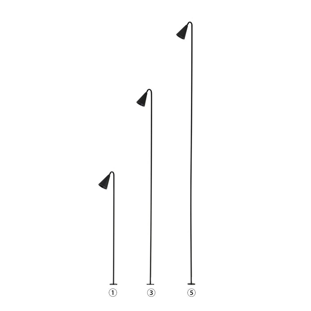 Modern Metal LED Pathway Lights — Aluminum with Acrylic Shade, 3000K Warm White, IP65, 3-Pack 18W or 5-Pack 35W, Black or White