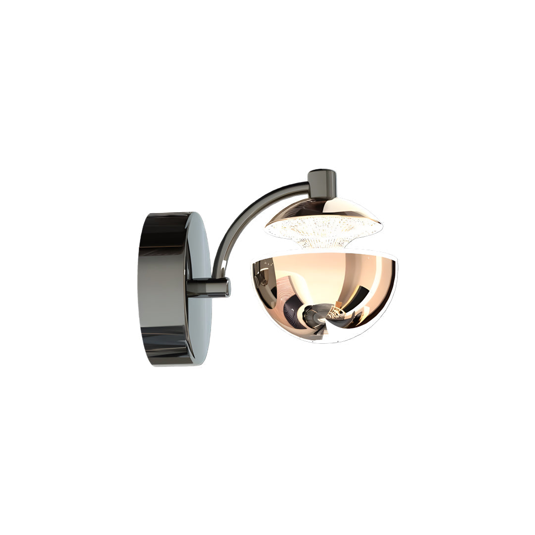 Minimalist Geometric Metal Wall Sconce — Acrylic Shade, Three-Step Dimming (3000K/4500K/6000K), Black or Gold