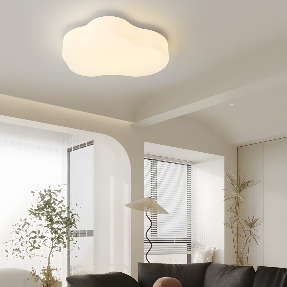modern milky white ceiling lamp with three step dimming and romantic cloud design