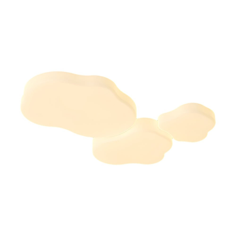 modern milky white ceiling lamp with three step dimming and romantic cloud design