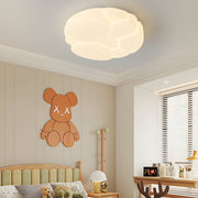 modern milky white ceiling light fixture with round cloud cracks and 3 step dimming