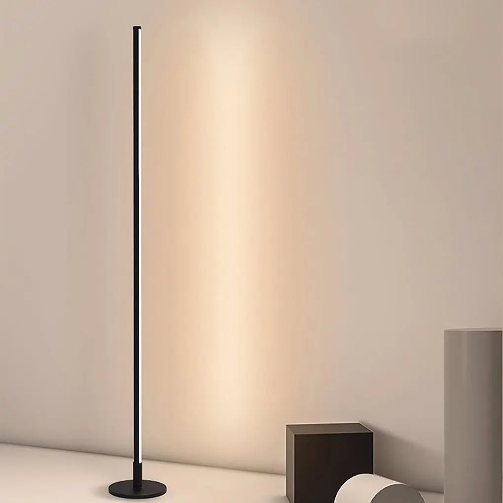 Modern Minimalist Black and White LED Floor Lamp with Three-Step Dimming Accent Luxe