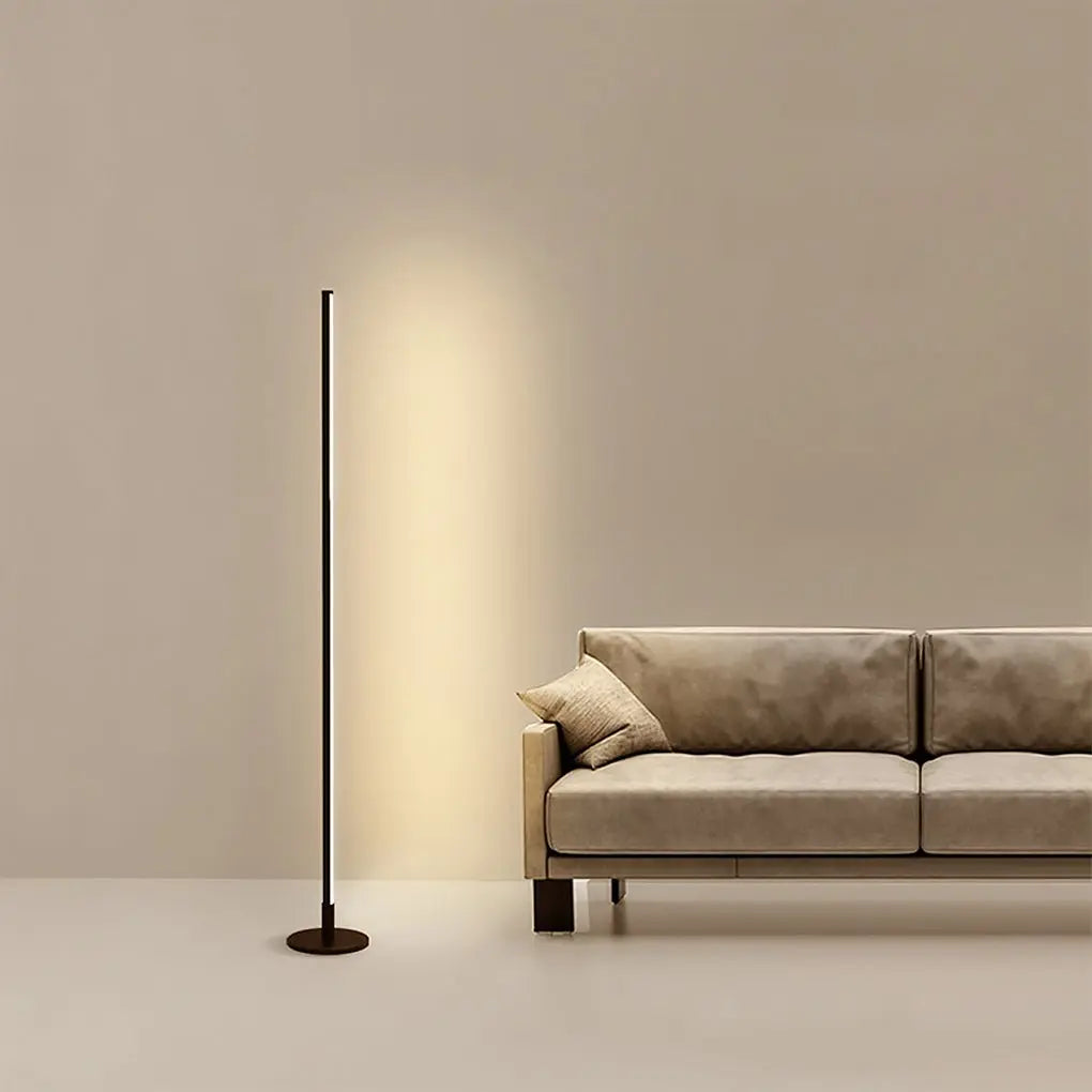 Modern Minimalist Black and White LED Floor Lamp with Three-Step Dimming Accent Luxe