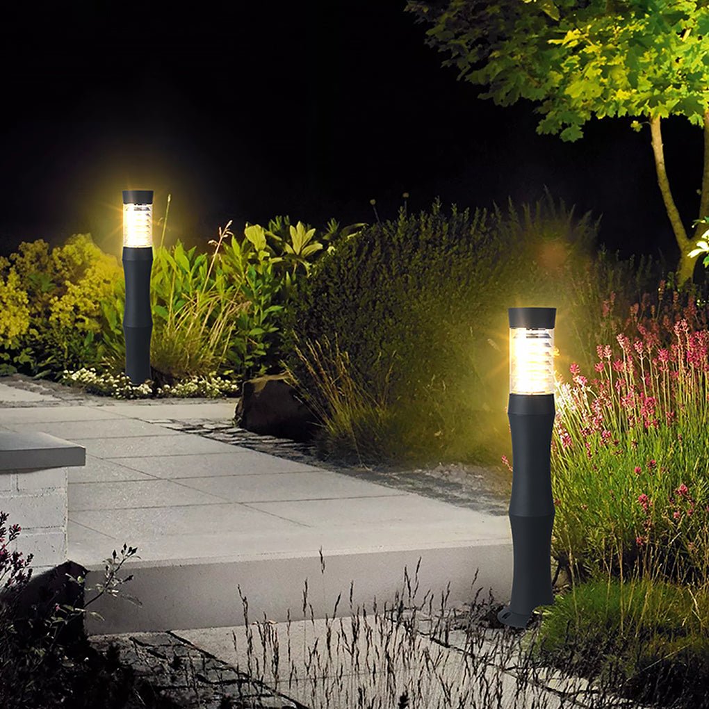 Minimalist Outdoor Bollard Light — Aluminum and Acrylic, E27, IP54, 21" or 30" Height