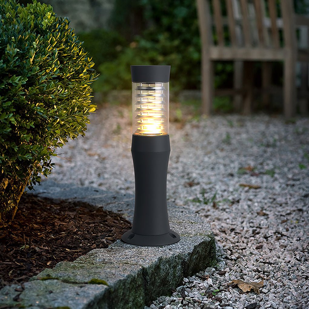 Minimalist Outdoor Bollard Light — Aluminum and Acrylic, E27, IP54, 21" or 30" Height