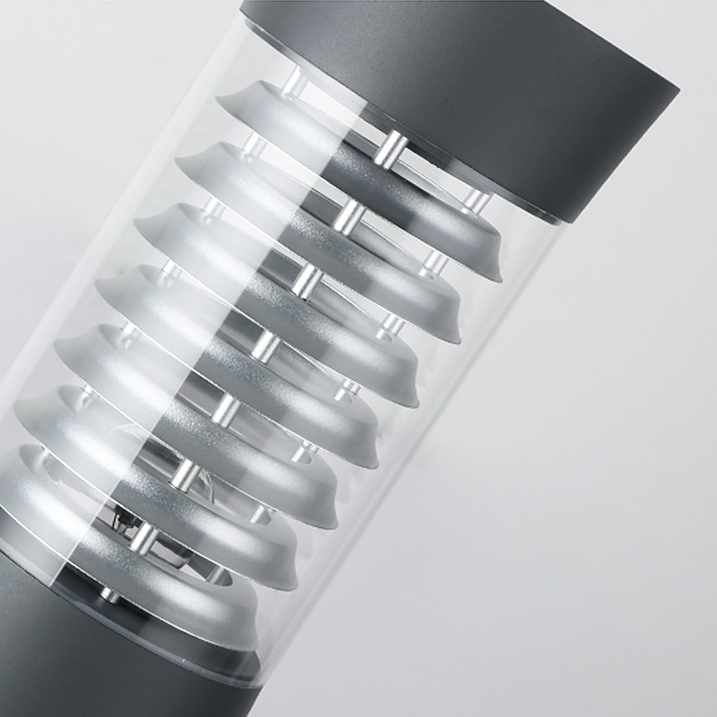 Minimalist Outdoor Bollard Light — Aluminum and Acrylic, E27, IP54, 21" or 30" Height