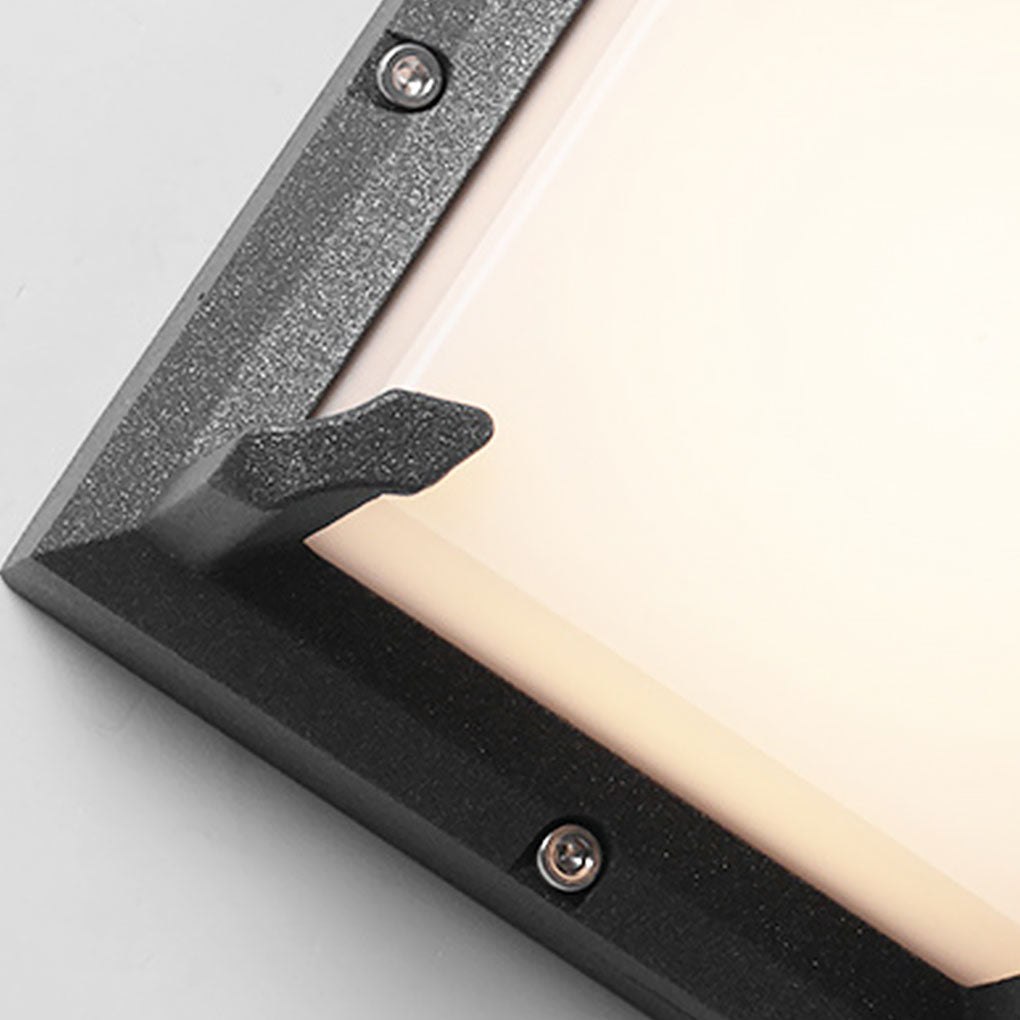 Contemporary Outdoor Wall Sconce — Black Die-Cast Aluminum, LED 5W, IP54 Weatherproof
