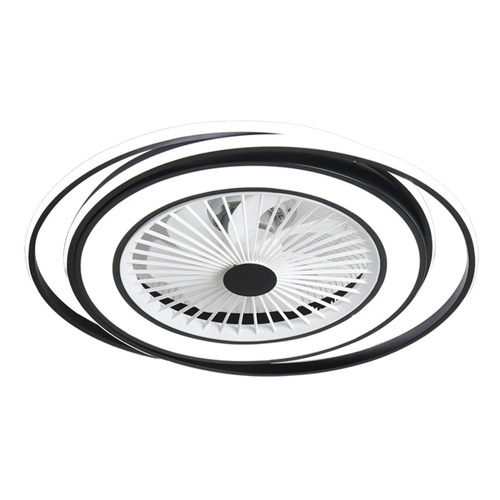 Contemporary Minimalist Bladeless Ceiling Fan Light with Stepless Dimming for Bedrooms