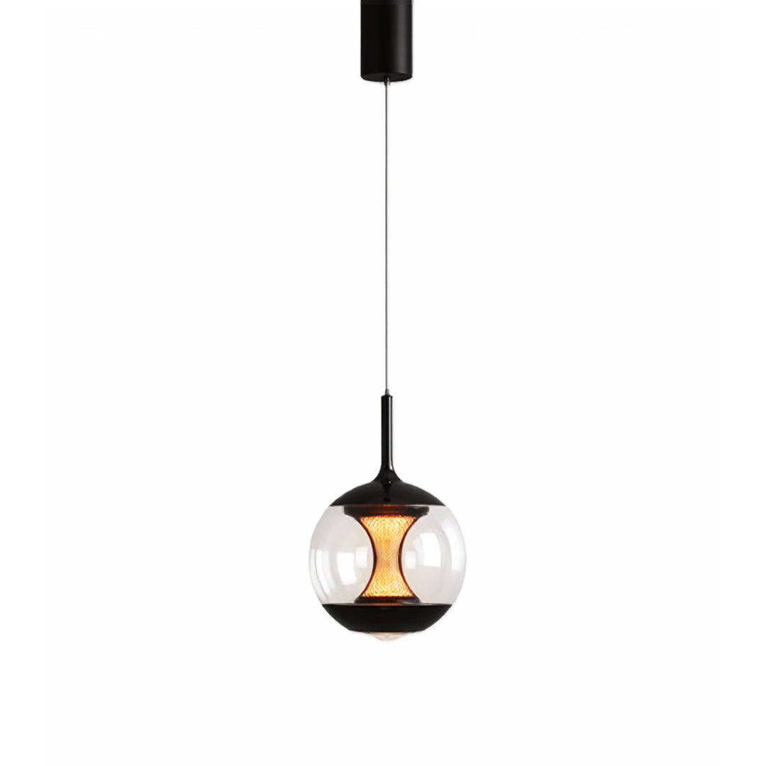 Orb Pendant Light — Aluminum, Clear or Smoky Gray Glass, 7W LED Dimmable, 70.9" Adjustable Chain