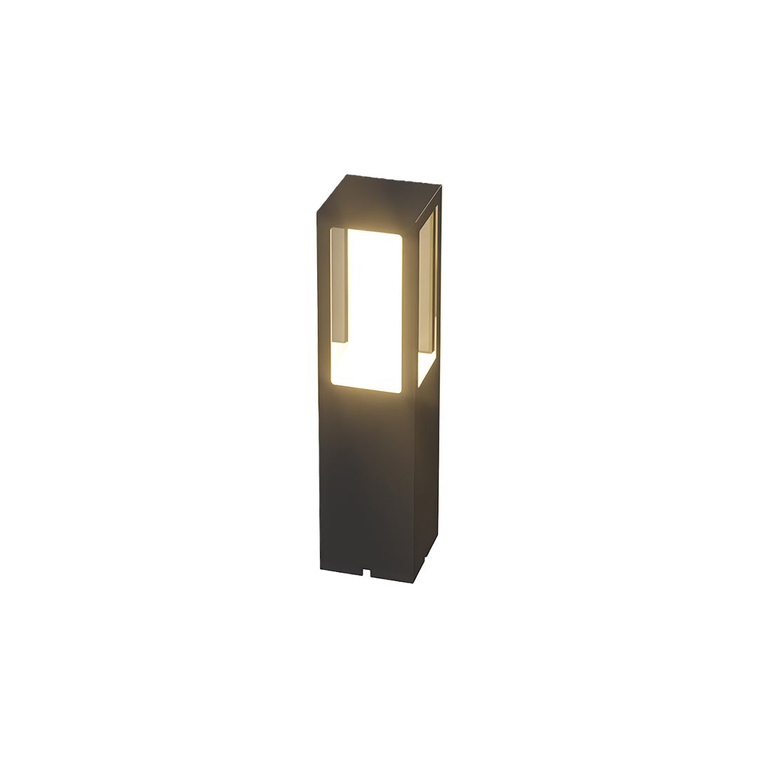 Minimalist Outdoor Path Bollard Light — Black Aluminum, LED 3000K, IP54, 40CM / 60CM / 80CM