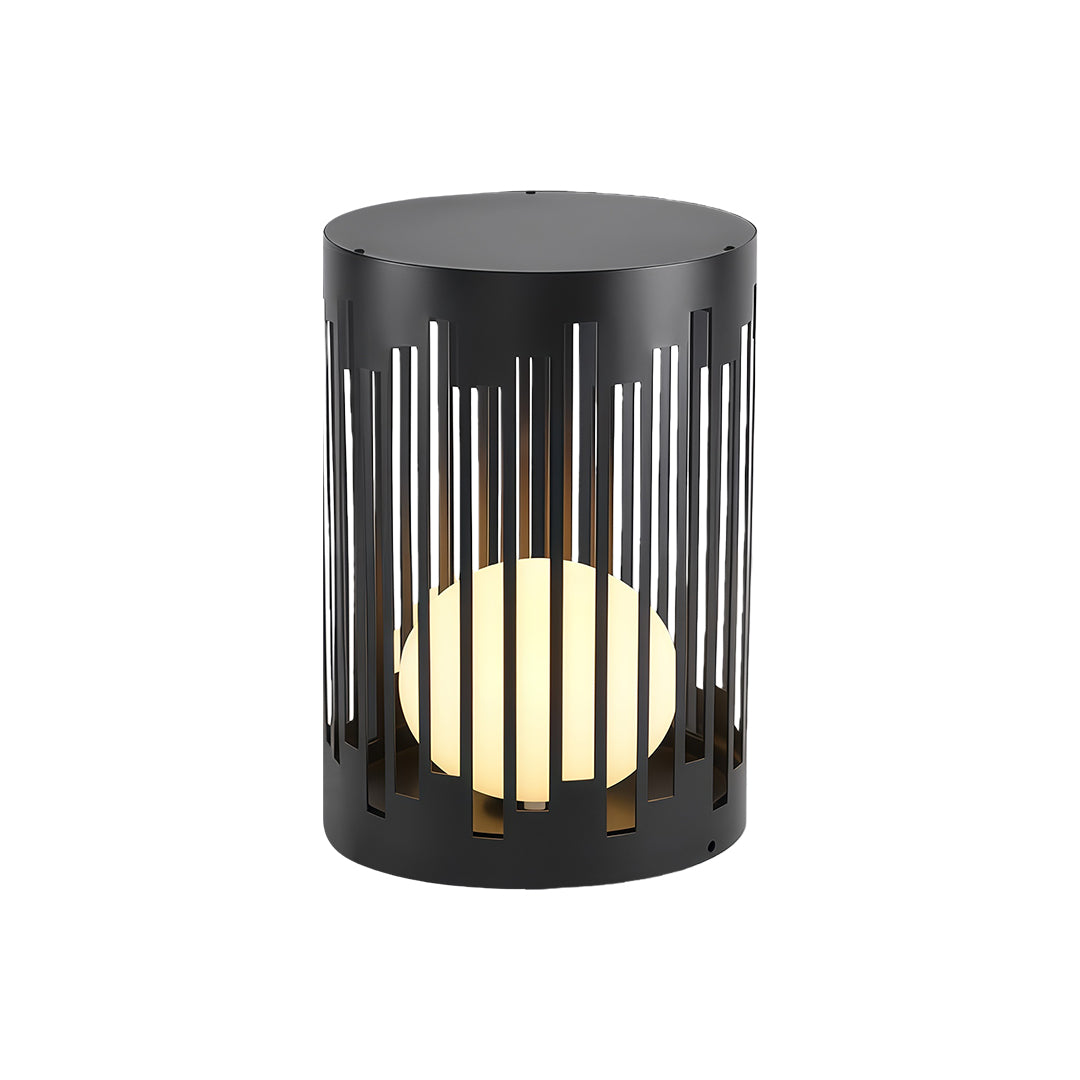 Classic Outdoor Lantern Light — Black Metal, E27 Hardwired or Solar, 3-Step Dimming, IP65, 3 Sizes