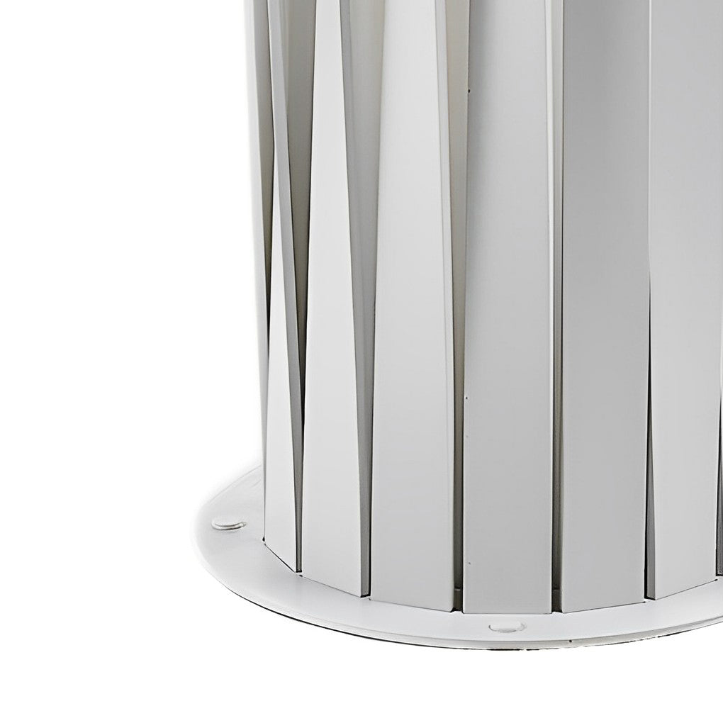 Twisted Metal Outdoor Lantern — White Zinc, LED, Solar / Hardwired, 3000K Warm White, Multiple Sizes