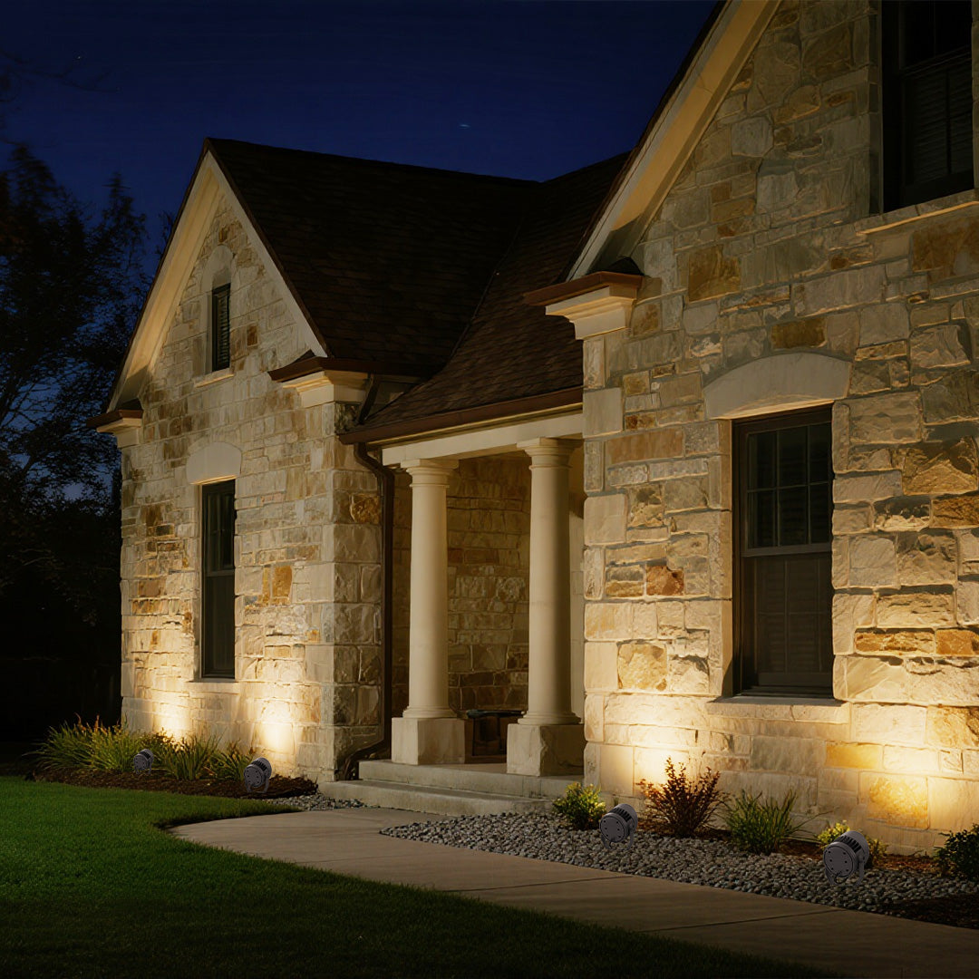 Outdoor LED Garden Spotlight — Die-Cast Aluminum, 36W / 72W / 100W, 3000K, IP65 Weatherproof