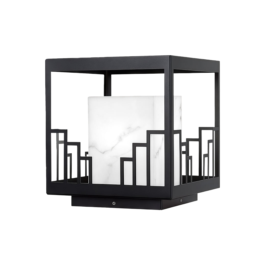 Minimalist Outdoor Pillar Light — Matte Black Stainless Steel, 20W LED, IP54, Dual Color Temperature