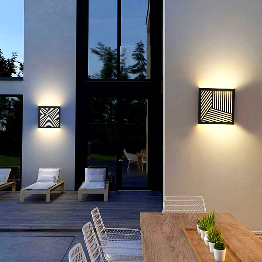 Minimalist Modern Black LED Outdoor Wall Sconces