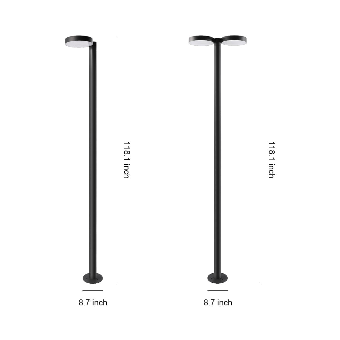 Solar Outdoor Street Light — Black Aluminum, 40W LED, Single or Double Head, 20000–40000mAh, IP65 Weatherproof