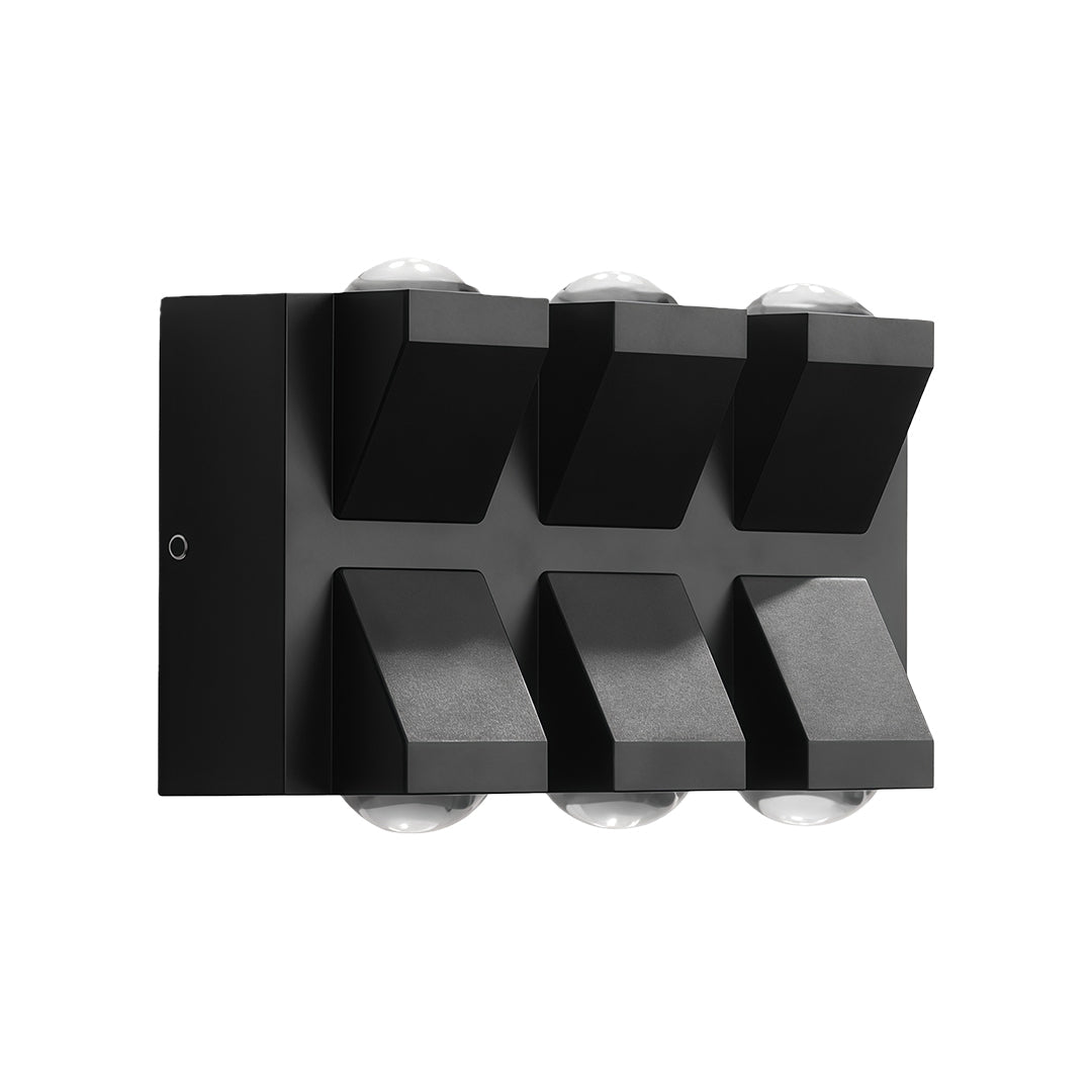 Black Waterproof LED Outdoor Wall Lights - Bidirectional Lamp